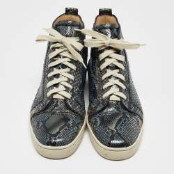 Christian Louboutin Multicolor Python Louis High Top Sneakers Size 43.5
