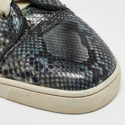 Christian Louboutin Multicolor Python Louis High Top Sneakers Size 43.5