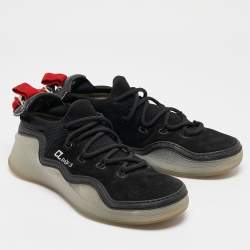 Christian Louboutin Black Suede and Leather Arpoador Sneakers Size 40