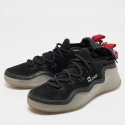 Christian Louboutin Black Suede and Leather Arpoador Sneakers Size 40