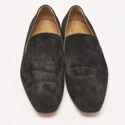 Christian Louboutin Black Suede Dandelion Loafers Size 45.5