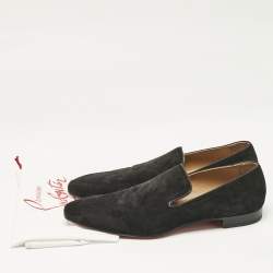 Christian Louboutin Black Suede Dandelion Loafers Size 45.5