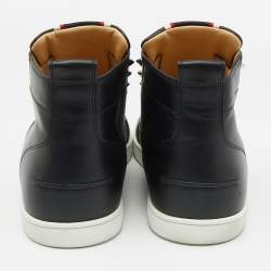 Pre Owned Christian Louboutin Black Leather F.A.V Fique A Vontade Sneakers Size 44