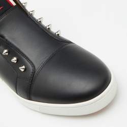 Pre Owned Christian Louboutin Black Leather F.A.V Fique A Vontade Sneakers Size 44