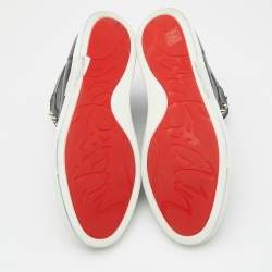 Pre Owned Christian Louboutin Black Leather F.A.V Fique A Vontade Sneakers Size 44