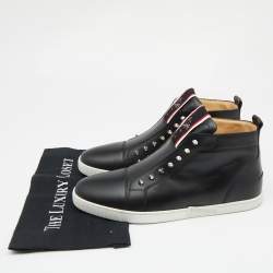 Pre Owned Christian Louboutin Black Leather F.A.V Fique A Vontade Sneakers Size 44