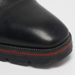Christian Louboutin Black Leather Hubertus Lace Up Oxford Size 39