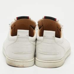 مملوكة مسبقًا Christian Louboutin White Leather F.A.V Fique A Vontade Sneakers Size 40