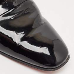 Christian Louboutin Black Patent Leather Dandelion Smoking Slippers Size 39