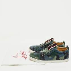 Christian Louboutin Multicolor Camouflage Suede F.A.V Fique A Vontade Sneakers Size 41