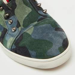 Christian Louboutin Multicolor Camouflage Suede F.A.V Fique A Vontade Sneakers Size 41