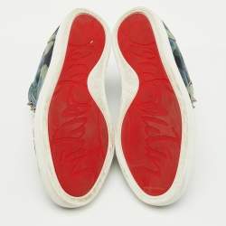 Christian Louboutin Multicolor Camouflage Suede F.A.V Fique A Vontade Sneakers Size 41