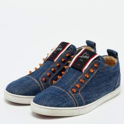 Pre Owned Christian Louboutin Blue Denim F.A.V Fique A Vontade Sneakers Size 41