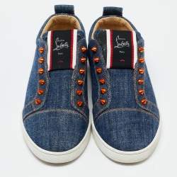 Pre Owned Christian Louboutin Blue Denim F.A.V Fique A Vontade Sneakers Size 41