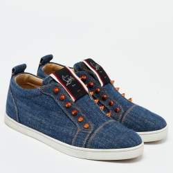 Pre Owned Christian Louboutin Blue Denim F.A.V Fique A Vontade Sneakers Size 41