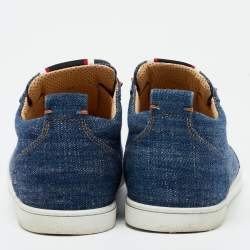 Pre Owned Christian Louboutin Blue Denim F.A.V Fique A Vontade Sneakers Size 41