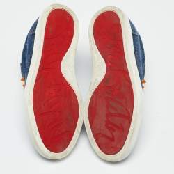 Pre Owned Christian Louboutin Blue Denim F.A.V Fique A Vontade Sneakers Size 41