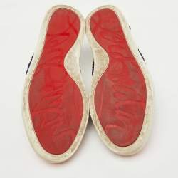Christian Louboutin Multicolor Fabric and Leather Roller Boat Slip On Sneakers Size 40
