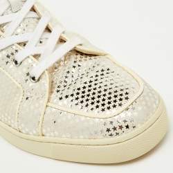 Christian Louboutin Off White Suede Star Rantus Orlato High Top Sneakers Size 43