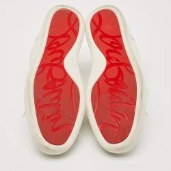 Christian Louboutin White Leather Rantulow Low Top Sneakers Size 43.5