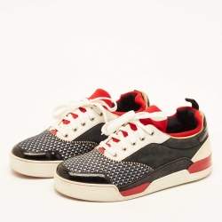 Christian Louboutin Multicolor Fabric and Leather Aurelien Lace Up Sneakers Size 44.5