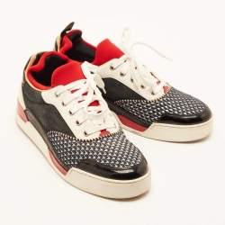 Christian Louboutin Multicolor Fabric and Leather Aurelien Lace Up Sneakers Size 44.5