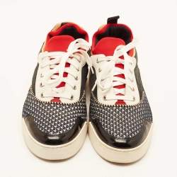 Christian Louboutin Multicolor Fabric and Leather Aurelien Lace Up Sneakers Size 44.5