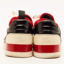 Christian Louboutin Multicolor Fabric and Leather Aurelien Lace Up Sneakers Size 44.5