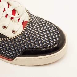 Christian Louboutin Multicolor Fabric and Leather Aurelien Lace Up Sneakers Size 44.5