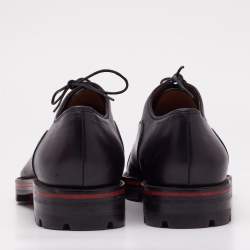 Christian Louboutin Black Leather Lace Up Oxfords Size 44