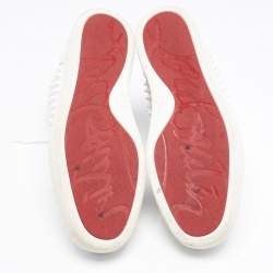Christian Louboutin White Leather Louis Spike High Top Sneakers Size 44.5 