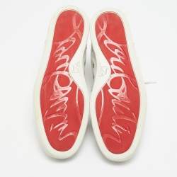 Christian Louboutin White Leather Louis High Top Sneakers Size 43 