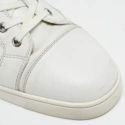 Christian Louboutin White Leather Louis High Top Sneakers Size 43 