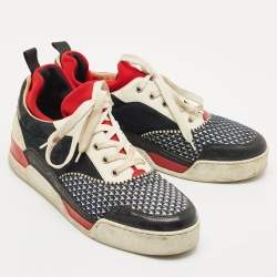 Christian Louboutin Multicolor Fabric and Leather Aurelien Sneakers Size 45