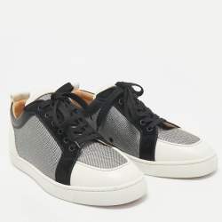 Christian Louboutin Multicolor Canvas and Leather Rantulow Sneakers Size 43