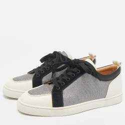 Christian Louboutin Multicolor Canvas and Leather Rantulow Sneakers Size 43