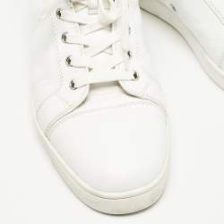 Christian Louboutin White Leather Louis High Top Sneakers Size 43