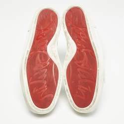 Christian Louboutin White Leather Louis High Top Sneakers Size 43