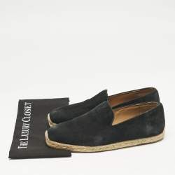Christian Louboutin Navy Blue Suede Nanou Orlato Espadrille Flats Size 42