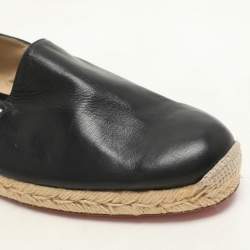 Christian Louboutin Black Leather Espadrille Size 43