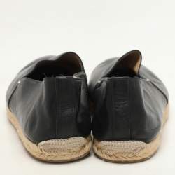 Christian Louboutin Black Leather Espadrille Size 43