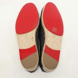 Christian Louboutin Black Leather Espadrille Size 43