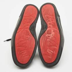 Christian Louboutin Black Leather Louis High Top Sneakers Size 43