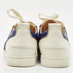 Christian Louboutin Multicolor Mesh and Leather Louis Junior Spikes Sneakers Size 44.5