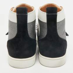 Christian Louboutin Multicolor Leather and Suede Lou Spikes Sneakers Size 43.5