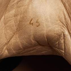 Pre Owned Christian Louboutin Black Fabric and Leather Lou Spikes High Top Sneakers Size 45