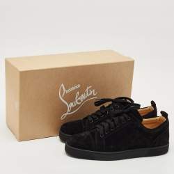 Christian Louboutin Black Suede Louis Junior Sneakers Size 43