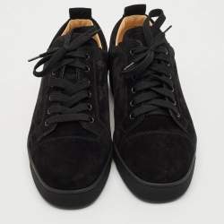 Christian Louboutin Black Suede Louis Junior Sneakers Size 43