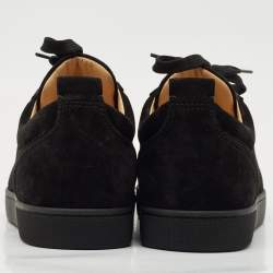 Christian Louboutin Black Suede Louis Junior Sneakers Size 43