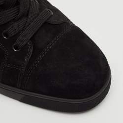 Christian Louboutin Black Suede Louis Junior Sneakers Size 43